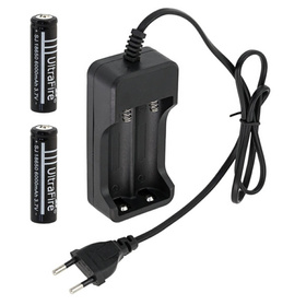 Podwójna ŁADOWARKA Akumulatorów + 2 x Akumulator SJ 18650 1000 mAh 3,7V czarna LC5