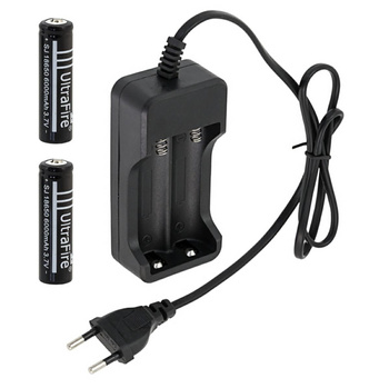 Podwójna ŁADOWARKA Akumulatorów + 2 x Akumulator SJ 18650 1000 mAh 3,7V czarna LC5