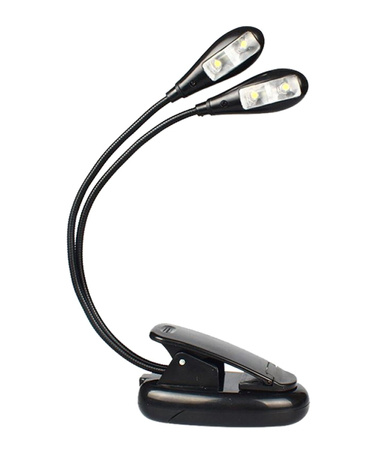 Bezprzewodowa LAMPKA LED z Klipsem Podwójna czarna ZD33