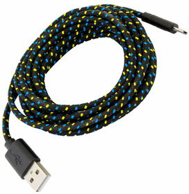 KABEL MICRO USB A-microUSB B OPLOT Długi 290cm czarny KK21E 