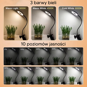 Profesjonalna lampa pierścieniowa LED do selfie i fotografii z elastycznym statywem czarna ZD67F