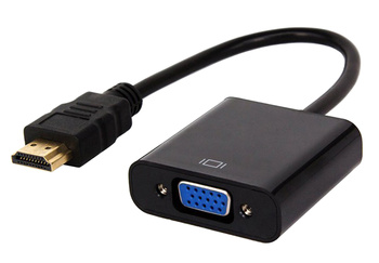 KONWERTER Obrazu z HDMI do VGA (D-Sub) + Kabel Audio czarny HD31A