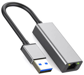 UNIWERSALNA KARTA SIECIOWA na USB 3.0 z portem RJ45 czarna AK332