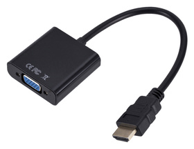 KONWERTER Obrazu z HDMI do VGA (D-Sub) + Kabel Audio czarny HD31A