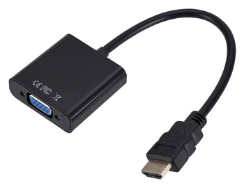 KONWERTER Obrazu z HDMI do VGA (D-Sub) + Kabel Audio czarny HD31A