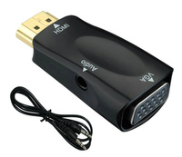 KONWERTER HDMI do VGA D-Sub + Kabel Audio 3,5mm czarny HD31B