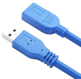 Kabel USB 3.0 typu A-A 150cm do transmisji danych niebieski KP9A