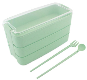 LUNCH BOX Pojemnik Obiadowy na Żywność Posiłek 900ml zielony AG479H