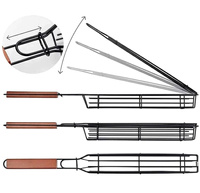 KOSZYK do grillowania warzyw szaszłyków kiełbas ryb 49cm AG666F