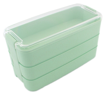 LUNCH BOX Pojemnik Obiadowy na Żywność Posiłek 900ml zielony AG479H