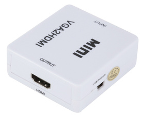 KONWERTER Obrazu i Dźwięku z VGA D-SUB - HDMI 1.3 + Audio biały HD36