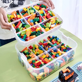 Składany organizer na klocki sorter na klocki LEGO 2 poziomy- porządek w pokoju DA326A