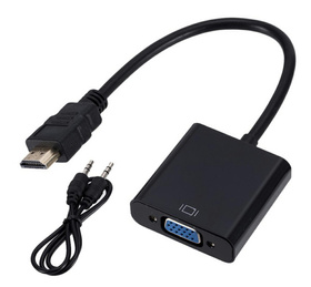 KONWERTER Obrazu z HDMI do VGA (D-Sub) + Kabel Audio czarny HD31A