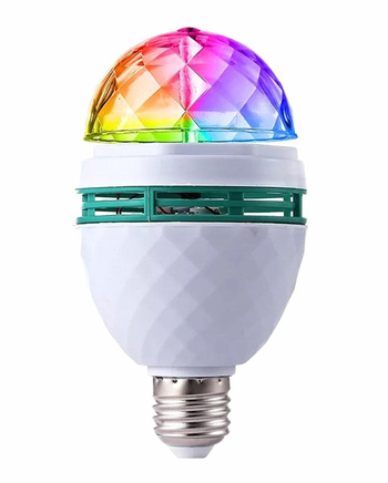 Kolorowa żarówka dyskotekowa LED E27 – efekt RGB, idealna na imprezy 3W ZD7F