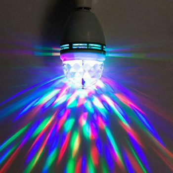 Kolorowa żarówka dyskotekowa LED E27 – efekt RGB, idealna na imprezy 3W ZD7F