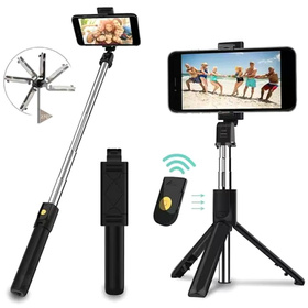 Uniwersalny tripod z pilotem bluetooth i uchwytami do smartfona – idealny do selfie ST15