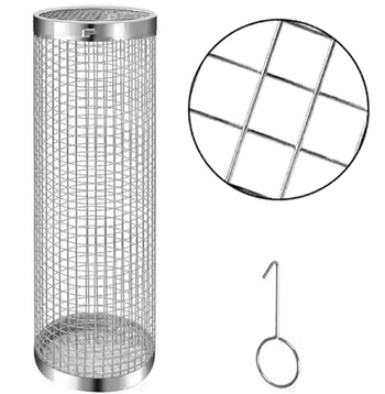 KOSZYK do grillowania warzyw ryb mięsa BBQ stal 30x9,5cm srebrny DA210