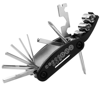 Multitool Rowerowy Zestaw Kluczy Naprawczych + Zestaw Naprawczy w Etui RW8 