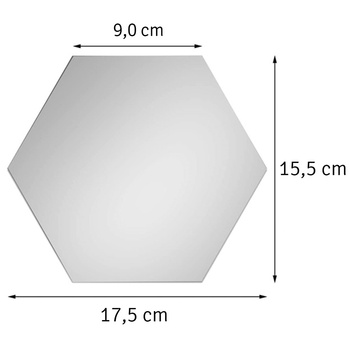 Dekoracyjne PANELE Ścienne Akrylowe Lustra 17,5x15,5cm 12szt AG543D 