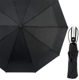 Solidny PARASOL Automatyczny Składany Duży 116 cm czarny BQ13F