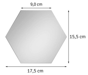 Dekoracyjne PANELE Ścienne Akrylowe Lustra 17,5x15,5cm 12szt AG543D 