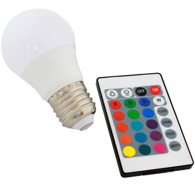 Kolorowa Żarówka RGB LED E27 z Pilotem – 16 Kolorów, Regulacja Jasności ZD7C