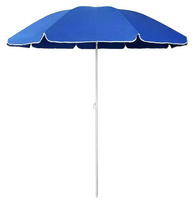 Rozkładany PARASOL ogrodowy plażowy łamany przeciwsłoneczny 170cm niebieski AG228B