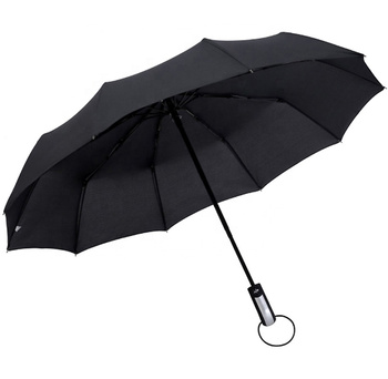 Solidny PARASOL Automatyczny Składany Duży 116 cm czarny BQ13F