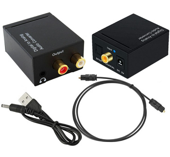 KONWERTER Audio SPDIF Toslink miniJack + kabel Optyczny 100cm AK319A 