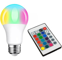 Kolorowa Żarówka RGB LED E27 z Pilotem – 16 Kolorów, Regulacja Jasności ZD7C