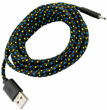 KABEL MICRO USB A-microUSB B OPLOT Długi 290cm czarny KK21E 