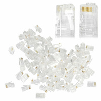 Zestaw KOŃCÓWEK RJ45 8P8C do PatchCordów 100sztuk RJ1A