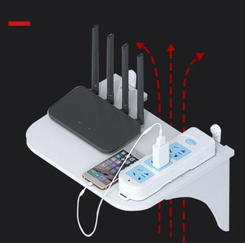 Kompaktowa półka na router Wi-Fi – idealna organizacja przestrzeni biała SL14