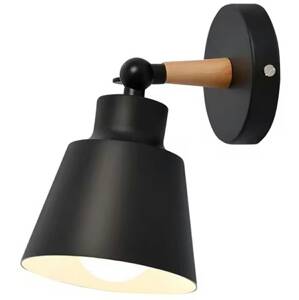 KINKIET Lampa ścienna w stylu loft E27 stalowy czarny mat ZD129