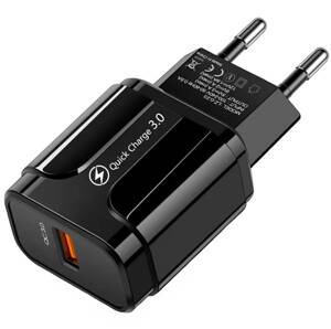 ŁADOWARKA sieciowa Quick Charge 3.0 USB szybkie ładowanie 18W czarna PLP37G