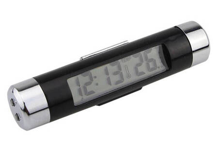 Elektroniczny TERMOMETR Samochodowy + Zegar LCD do Auta ZG9 
