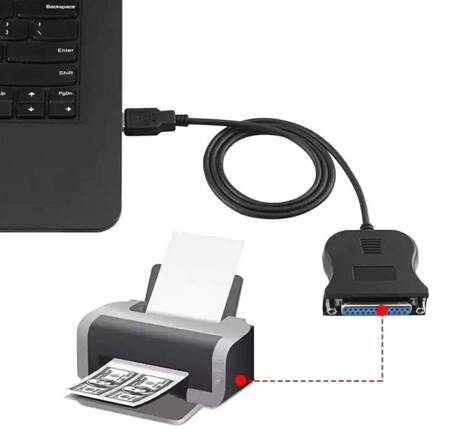 KABEL USB - LPT z Wtyczką Żeńską Adapter Chipset CH341 AK72