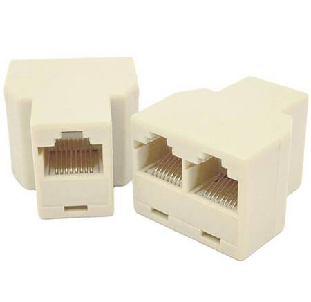 ROZGAŁĘŹNIK kabli sieciowych RJ45-RJ45 1 na 2 gniazda RJ5A 