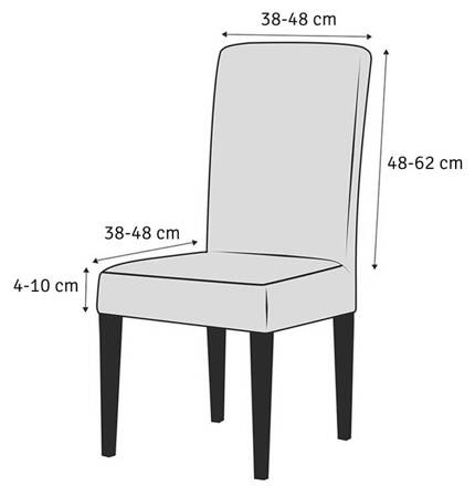Uniwersalny POKROWIEC na Krzesło wzór Fale ecru AG864B