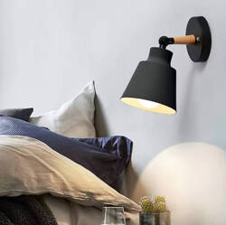 KINKIET Lampa ścienna w stylu loft E27 stalowy czarny mat ZD129